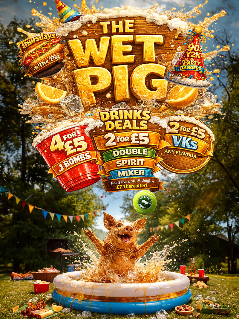 The Wet Pig at The Brass Pig