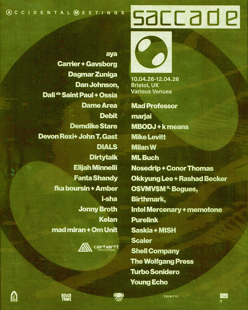 Saccade, April 10th - 12th at Strange Brew