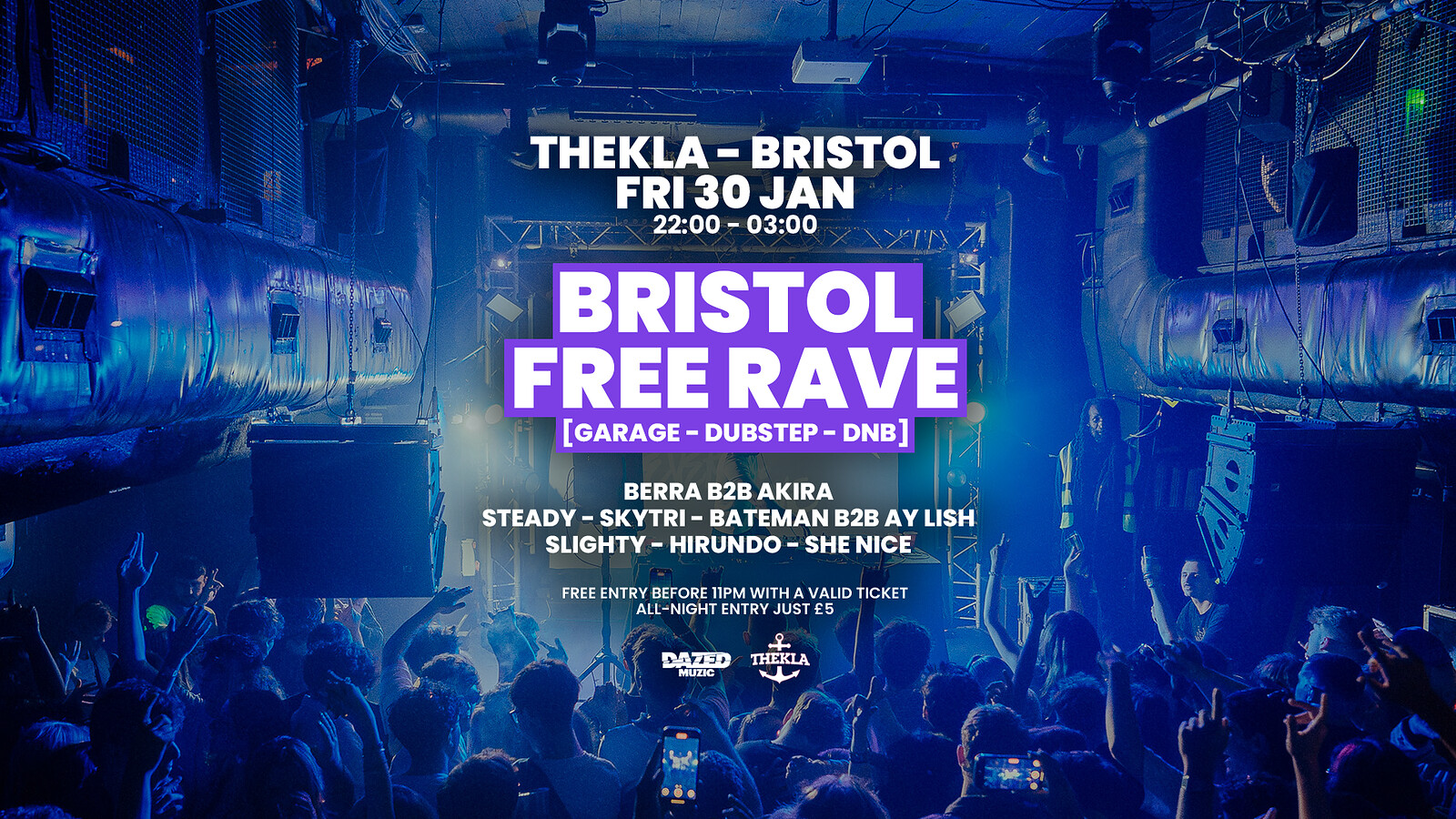 Dazed Muzic Free Rave at Thekla