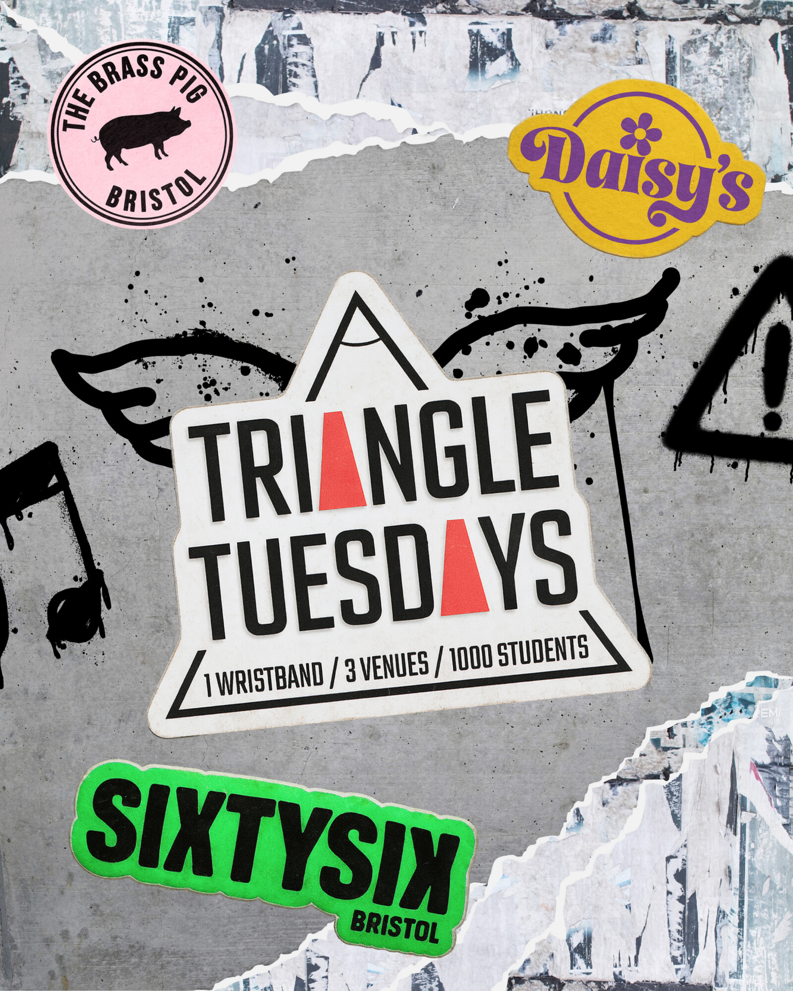 Triangle Tuesdays - 3 Venues - 1000 + Students - 1 Ticket at The Brass Pig