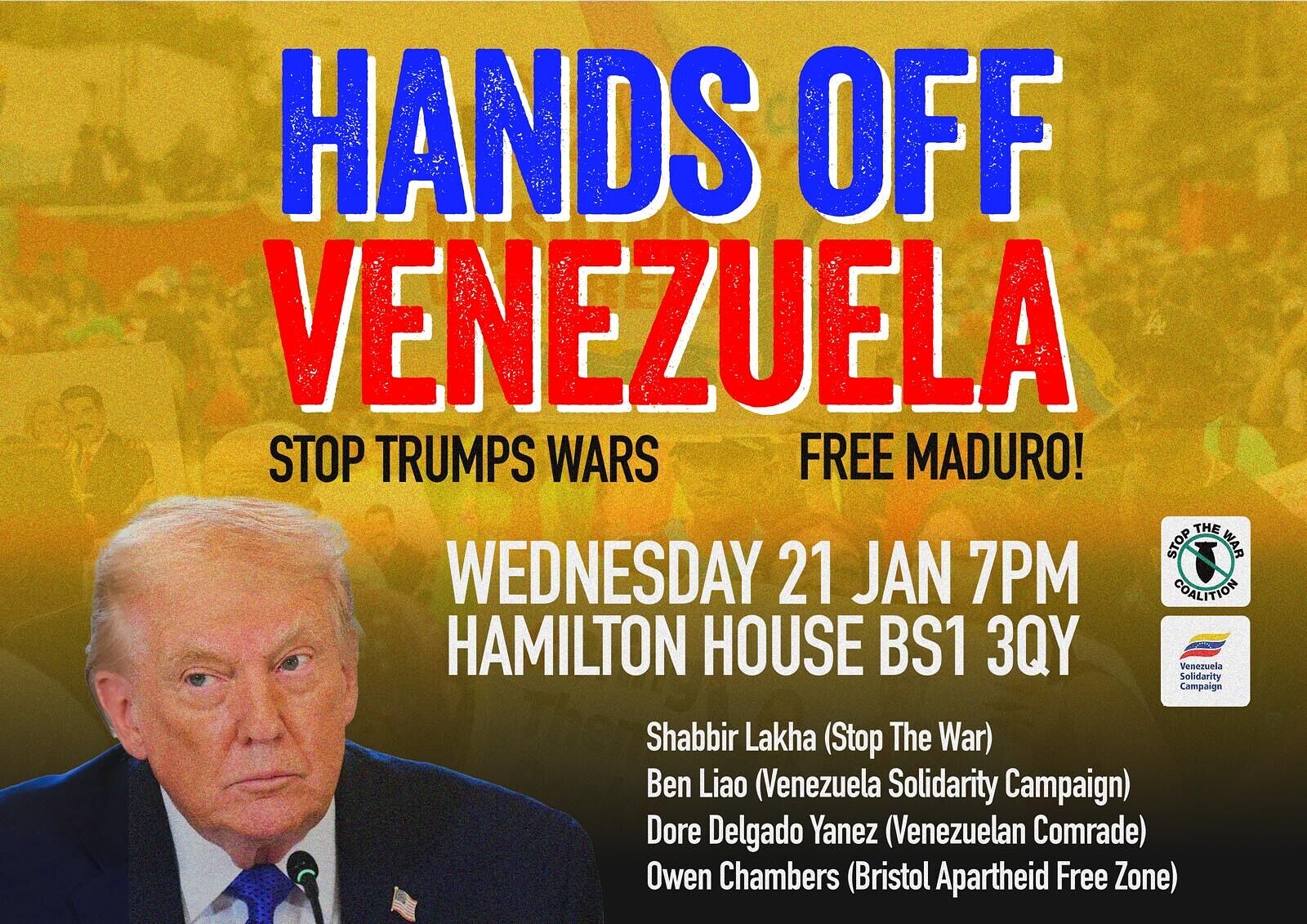 Hands off Venezuela - Public Meeting at Hamilton House