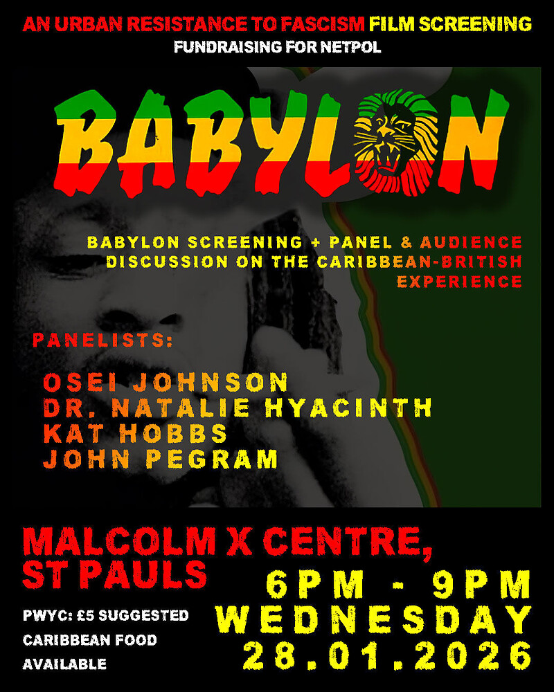 URF screening of Babylon at Malcolm X Community Centre