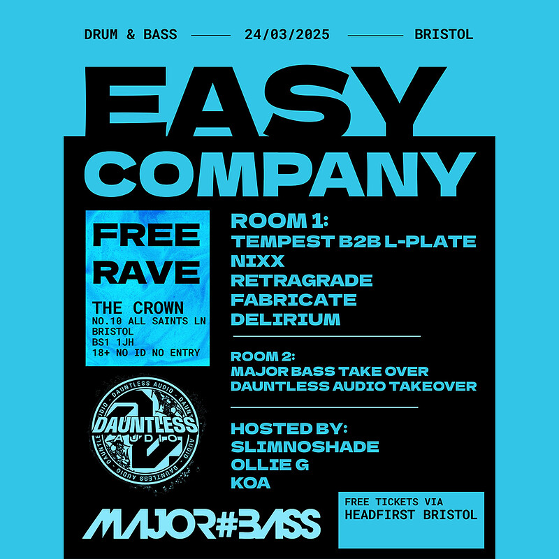 Easy Company: Tempest B2B L-Plate, Nixx, Retragrade, Delirium + more at The Crown