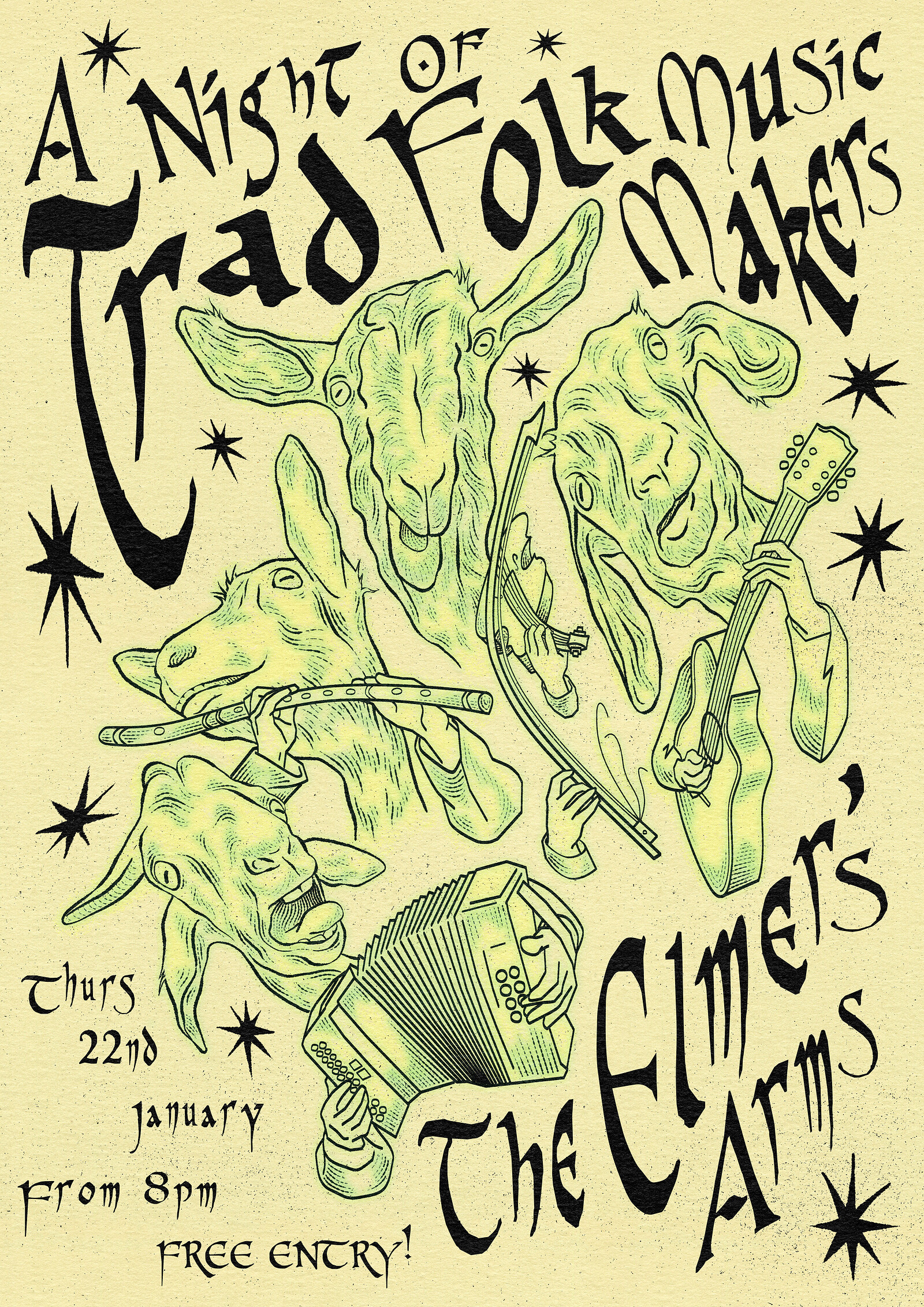 A Night Of Trad Folk Music Makers at The Elmer's Arms