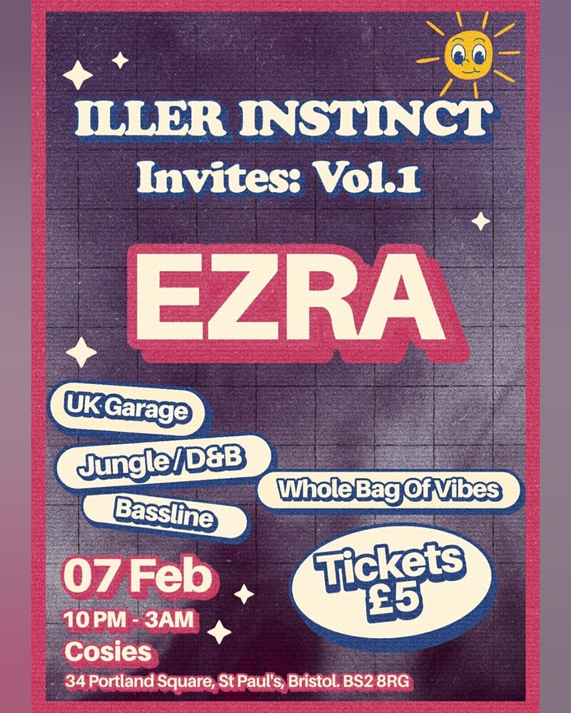 Iller Instinct Invites: Ezra at Cosies