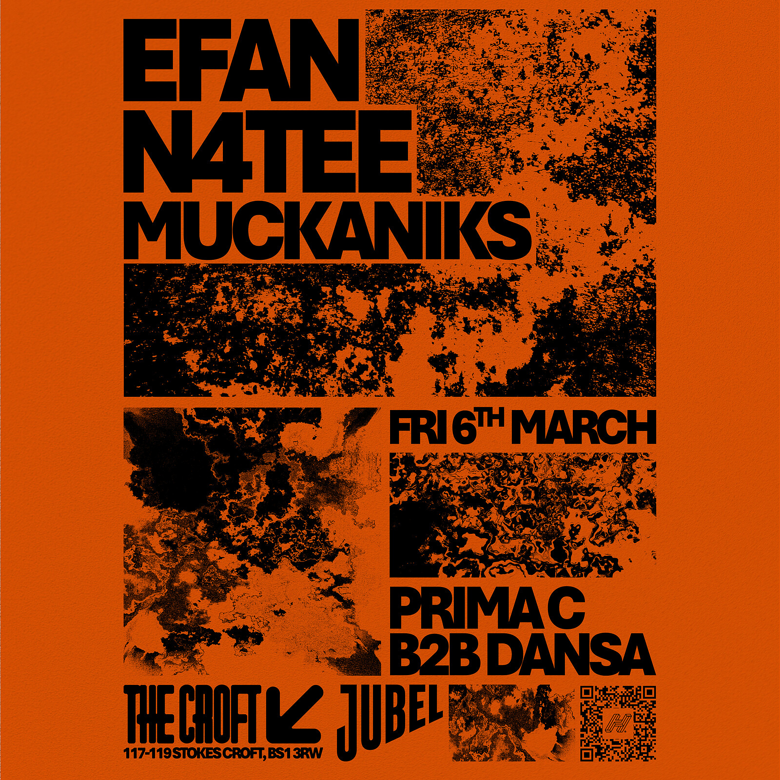 Jubel x The Croft: Efan, N4tee, Muckanicks + Prima C B2B Dansa at The Croft