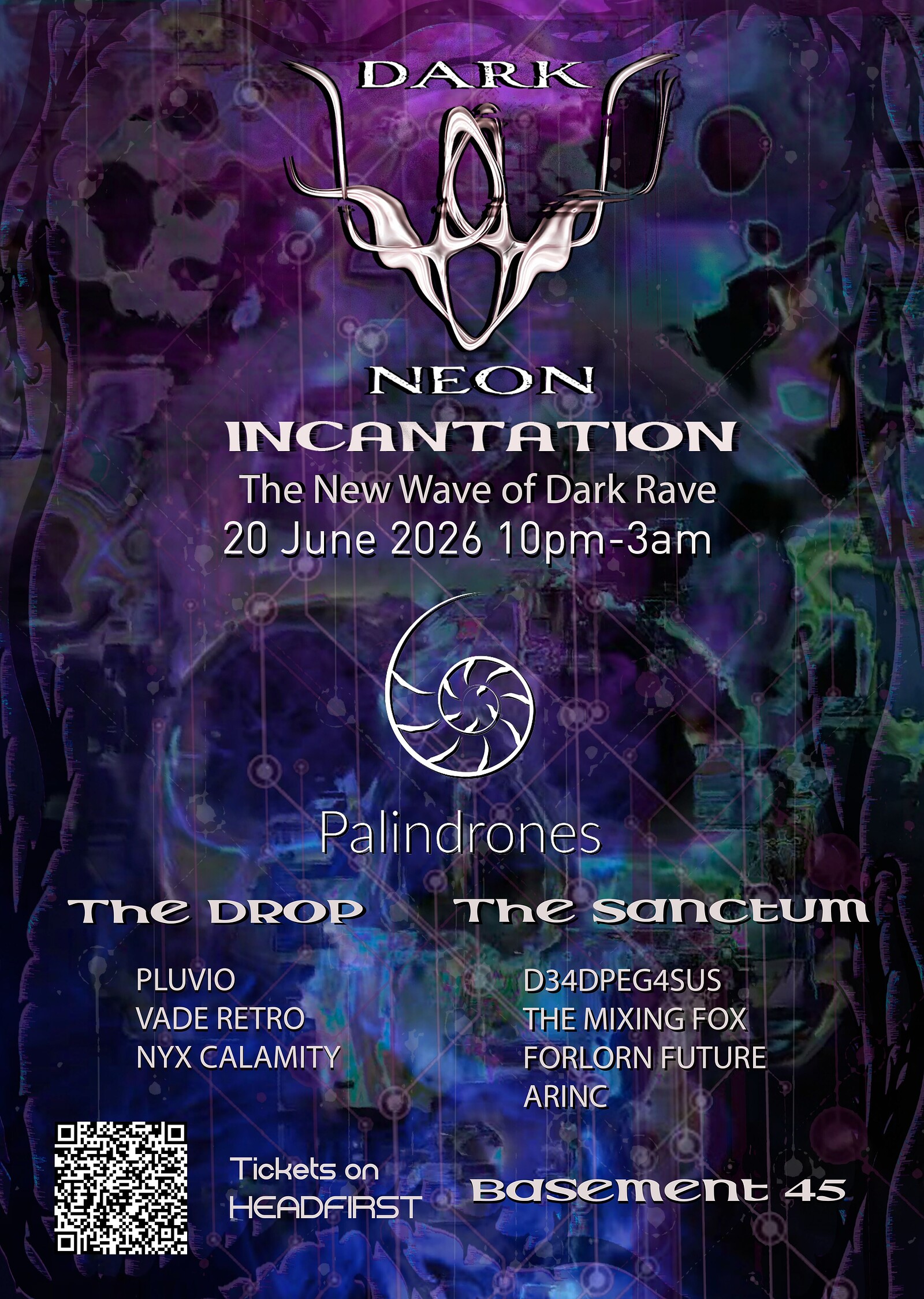 Dark Neon: Incantation at Basement 45