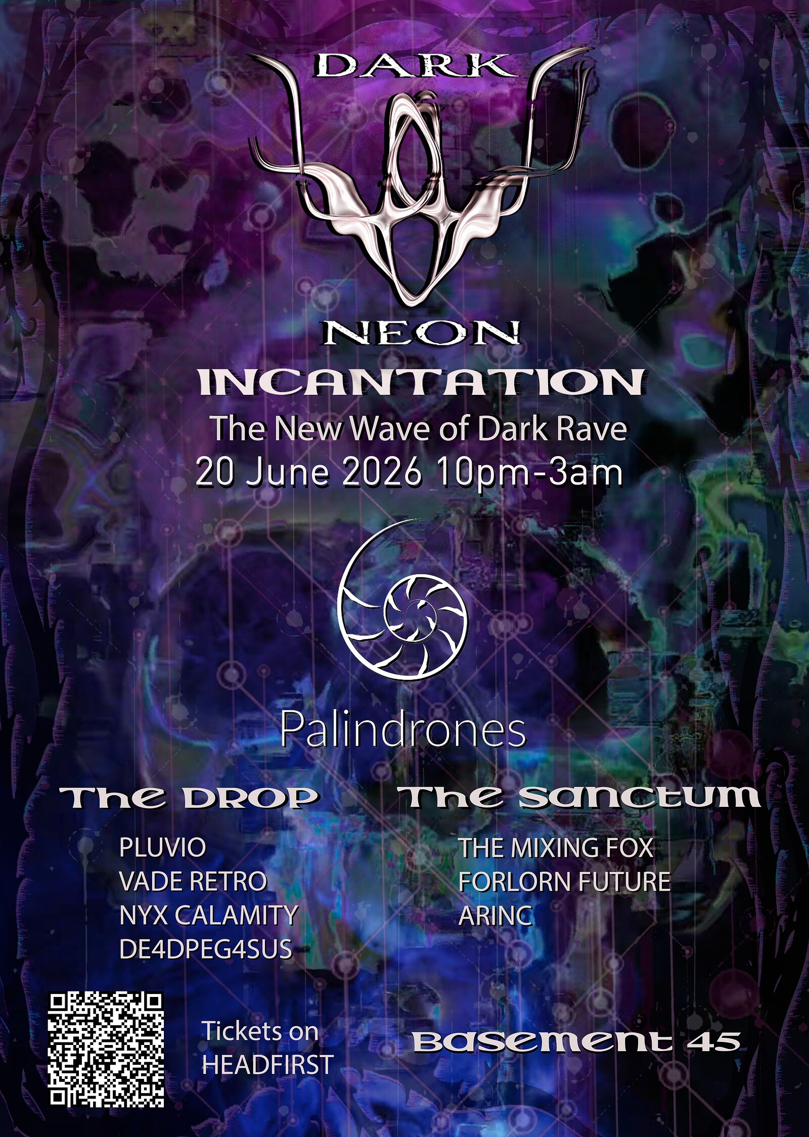 Dark Neon: Incantation at Basement 45
