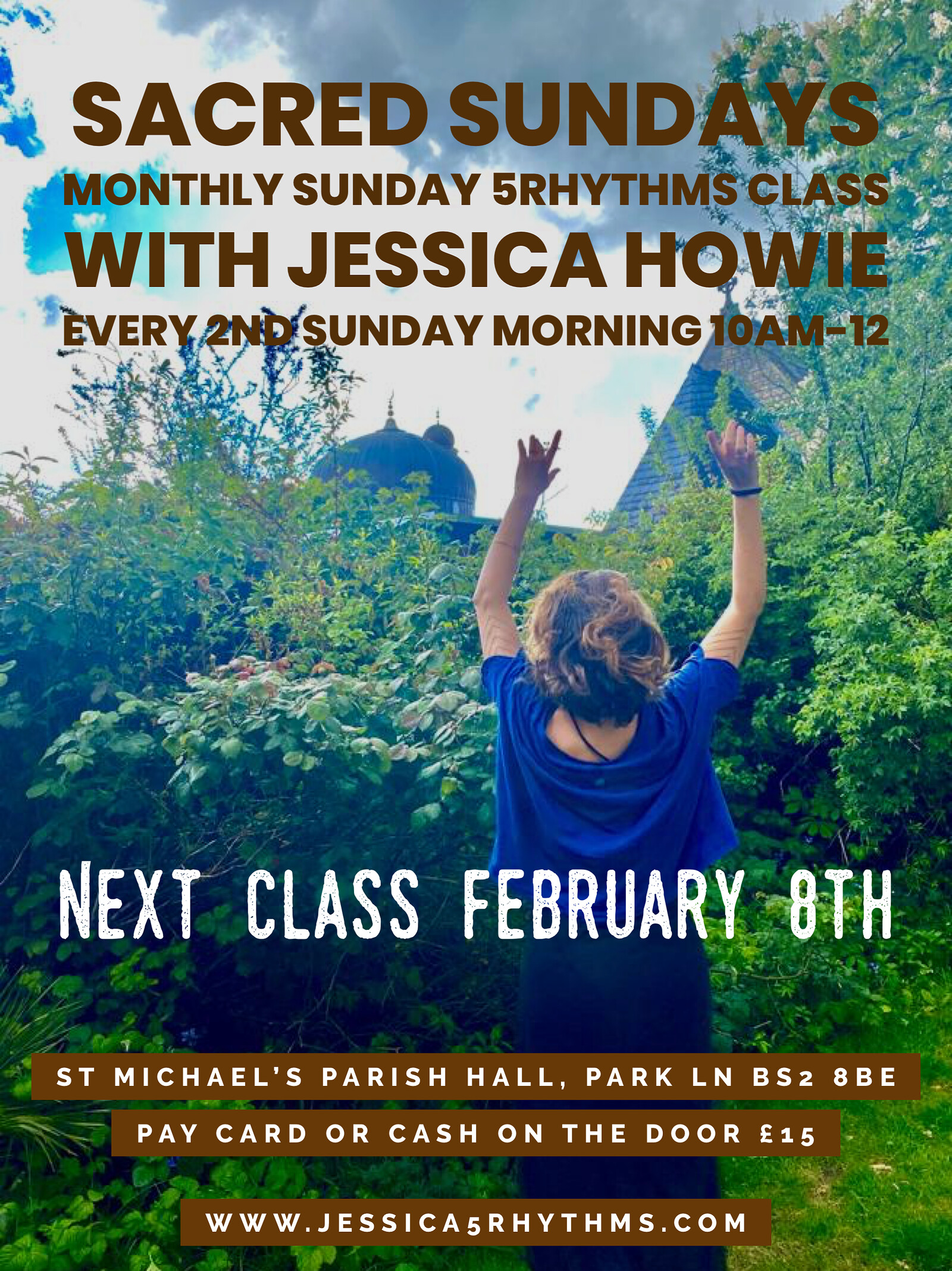 Sacred Sunday 5Rhythms and Somatic Movement drop in class at St Michaels Parish Hall, Park Ln, BS2 8BE