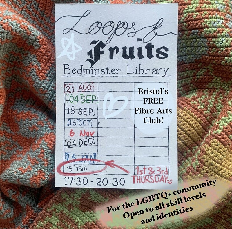 Loops & Fruits QUEER Fibre Arts Club at Bedminster Library