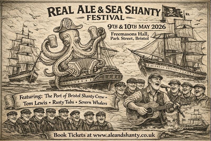 Real Ale and Sea Shanty Festival at Freemasons Hall, Park Street, Bristol