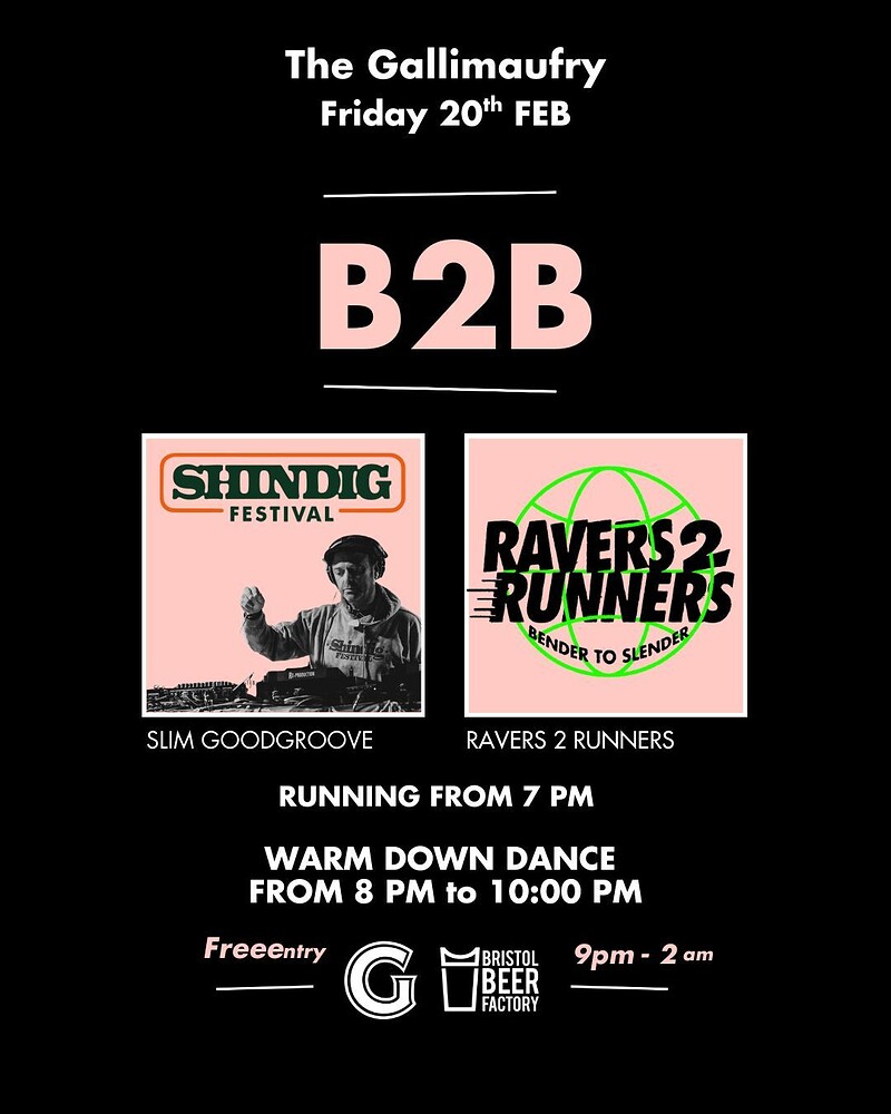 RAVERS2RUNNERS X SHINDIG: RUN & PARTY at The Gallimaufry
