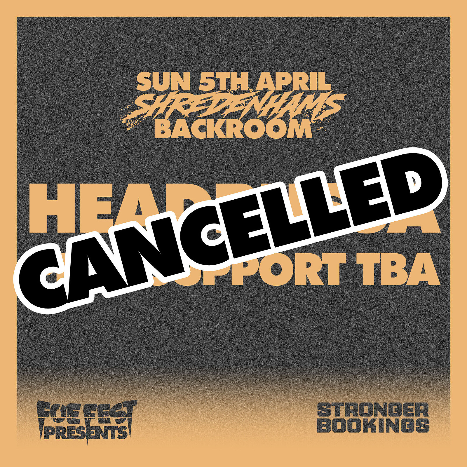 Headbussa + Support @ The Backroom Shredenhams at Shredenhams