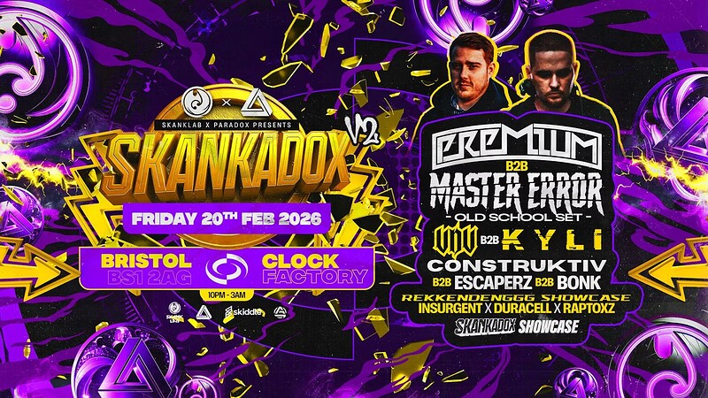 SkankLab X Paradox presents SKANKADOX V2 at Clock Factory