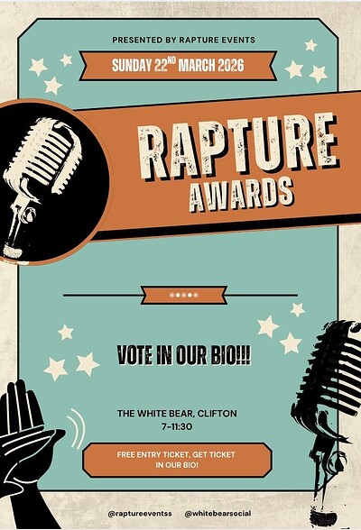Rapture Awards at The White Bear