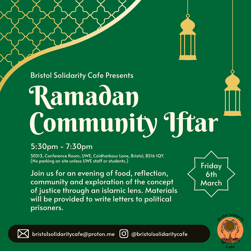 Ramadan Community Iftar at 5E013, Conference Room, UWE