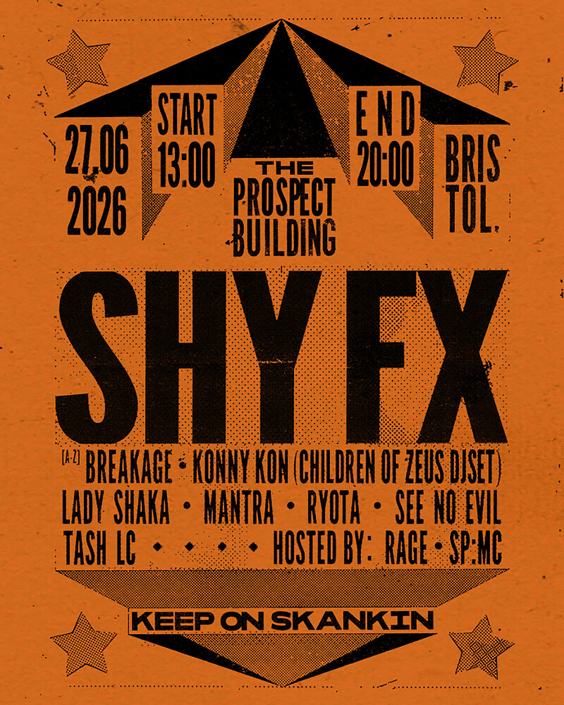 Shy FX Summer Day Party Bristol at The Prospect Building