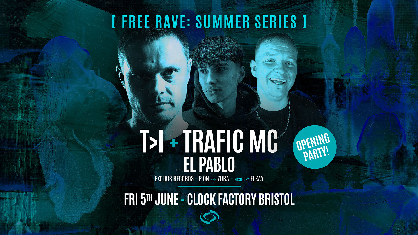 Rave  • T>I + Trafic MC & El Pablo (Opening Par at Clock Factory