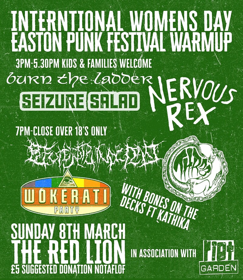 INTERNATIONAL WOMEN'S DAY EASTON PUNK FESTIVAL WARM UP at The Red Lion