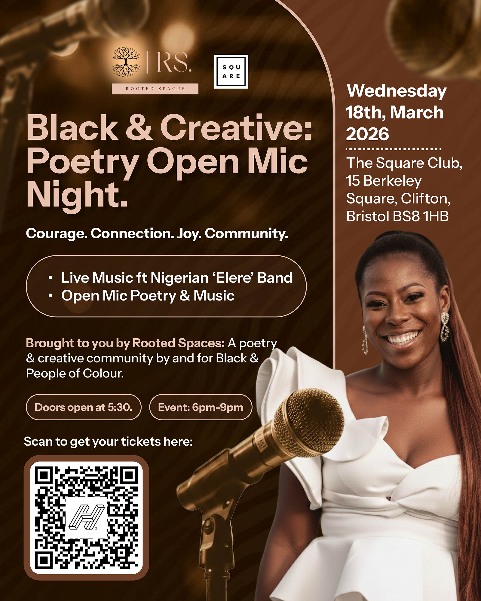 Black & Creative : Poetry Open Mic Night at The Square Club, Clifton