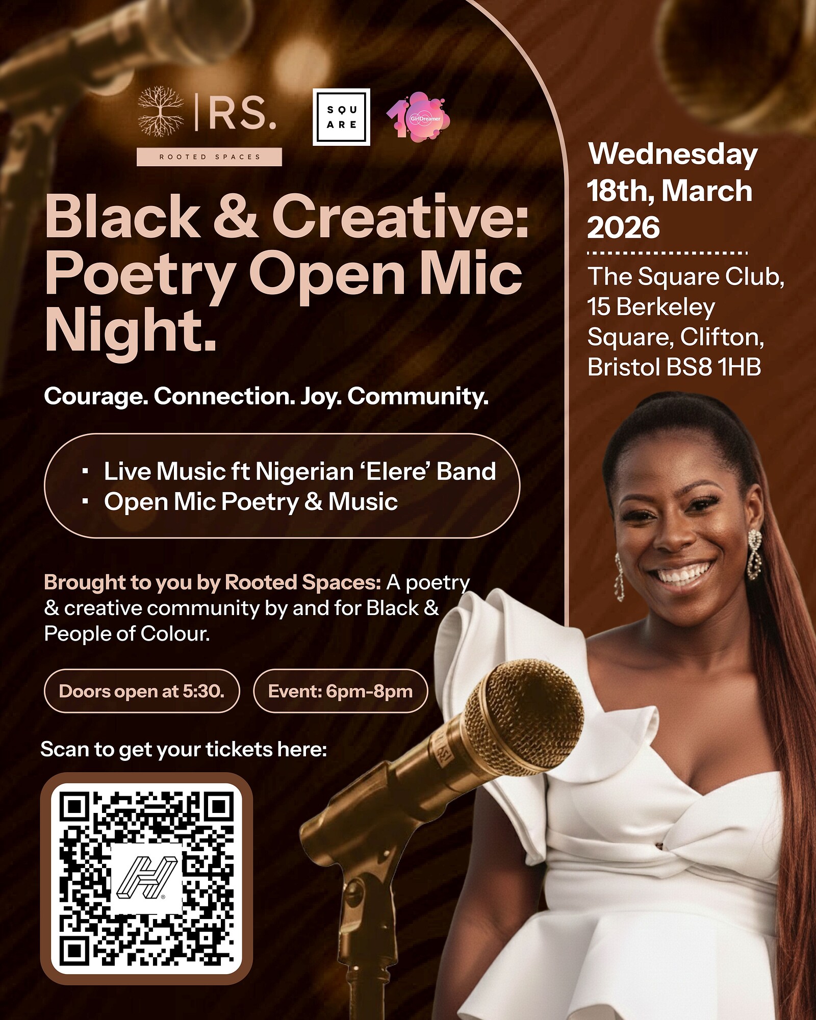 Black & Creative : Poetry Open Mic Night at The Square Club, Clifton