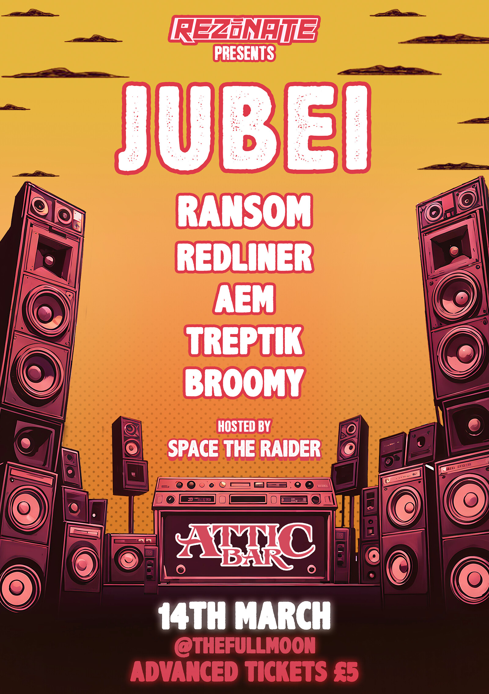 Rezonate presents: Jubei at The Full Moon & Attic Bar