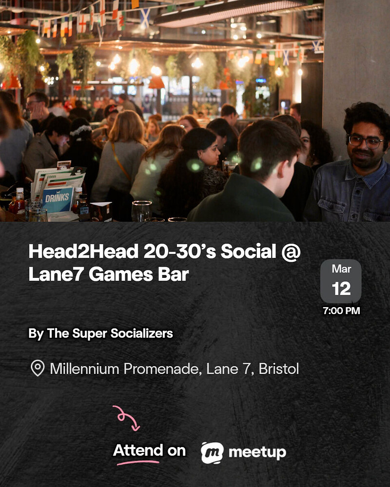 Head2Head 20-30’s Social Free at LANE 7