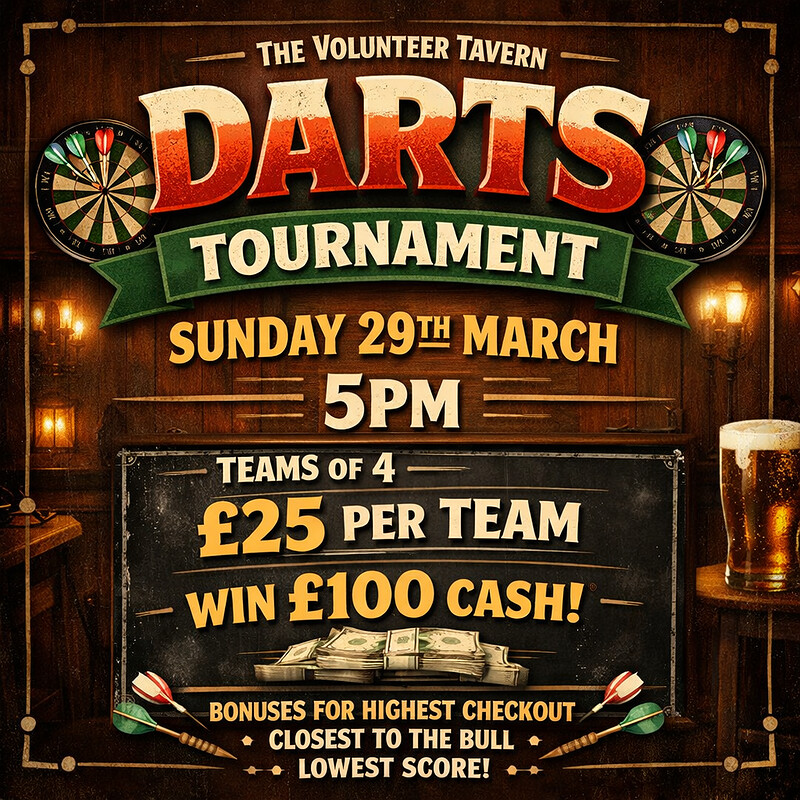 Darts Tournament at The Volunteer Tavern