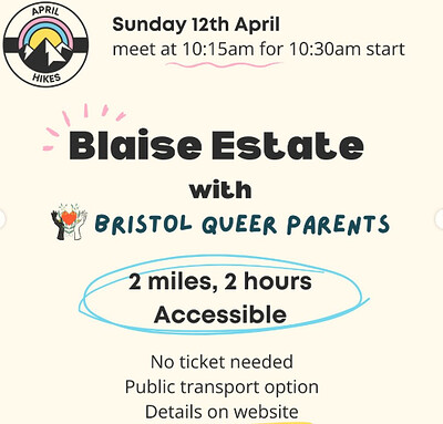 Queer Hiking Bristol & Bristol Queer Parents: Blaise Estate walk at Blaise estate cafe