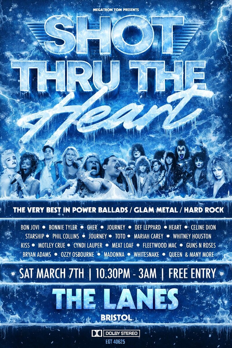 Shot Thru The Heart 4 - Power Ballad Night at The Lanes