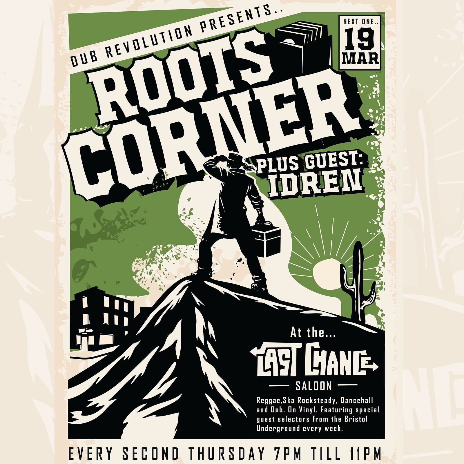 Roots Corner on Stokes Croft at The Last Chance Saloon