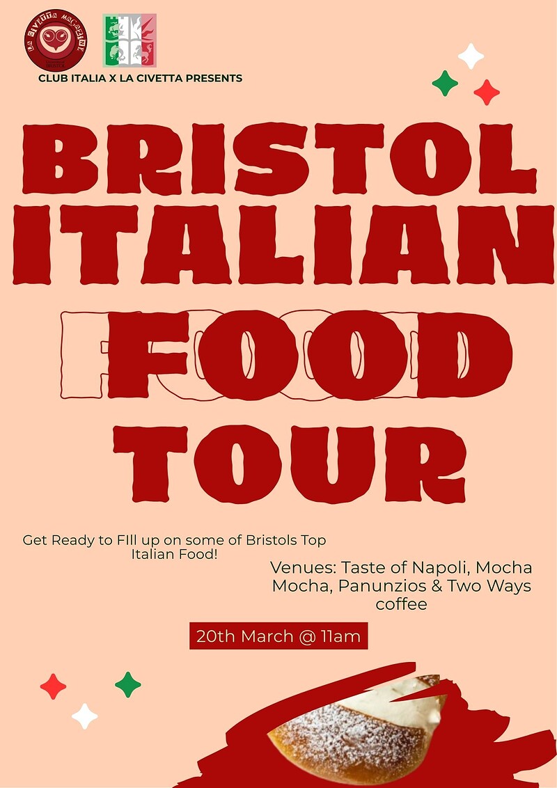 Club Italia x La Civetta Bristol Food tour at Taste of Napoli
