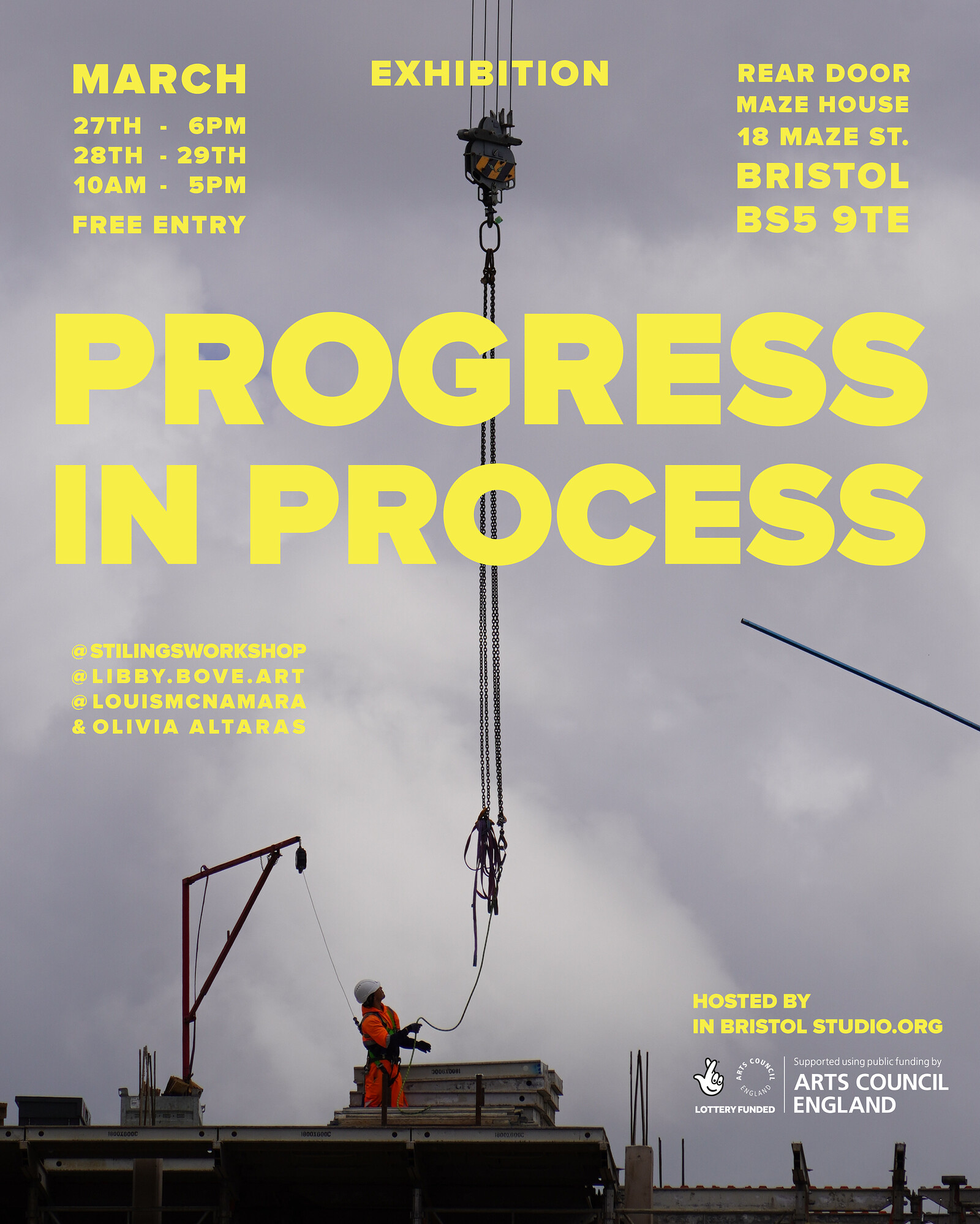 EXHIBITION: Progress In Process at Rear Door, Maze House, 18 Maze Street, Barton Hill Trading Estate, BS41 8JZ