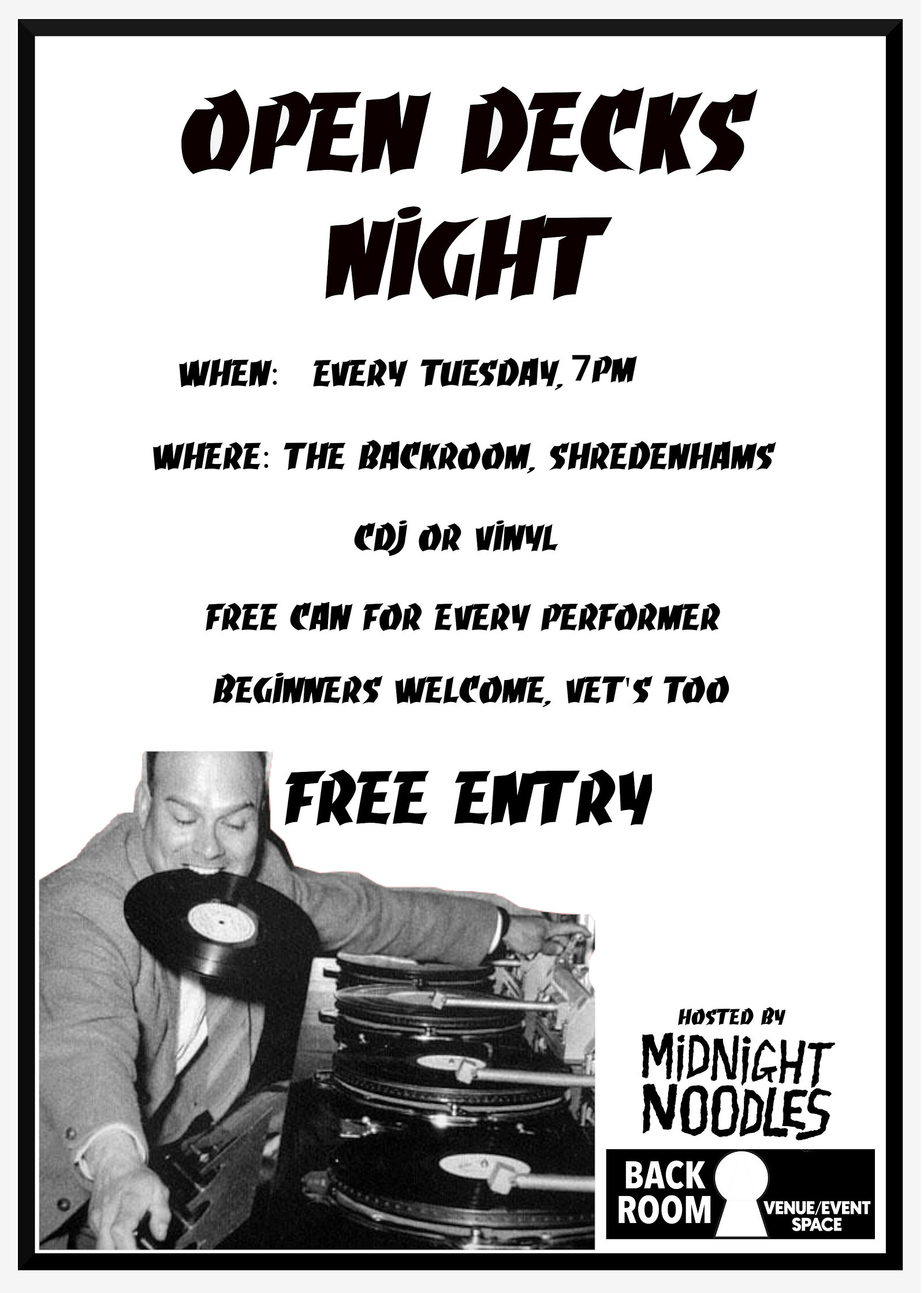 Open-Decks at The Backroom at The Backroom