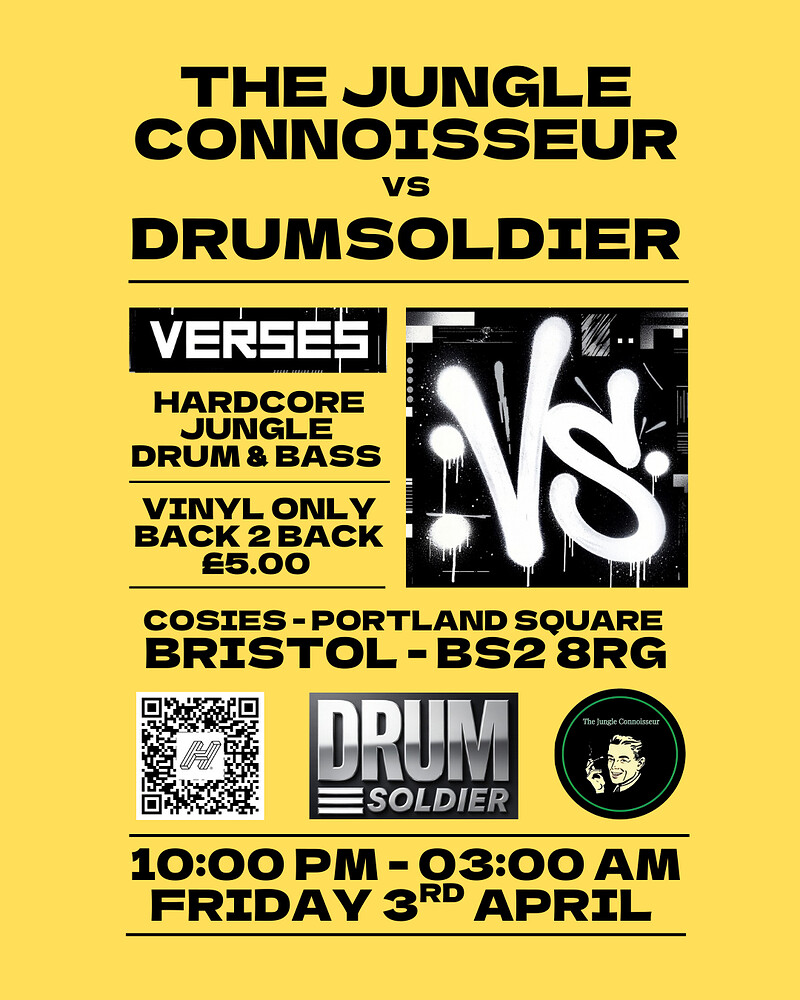 Verses - The Jungle Connoisseur Vs Drum Soldier at Cosies