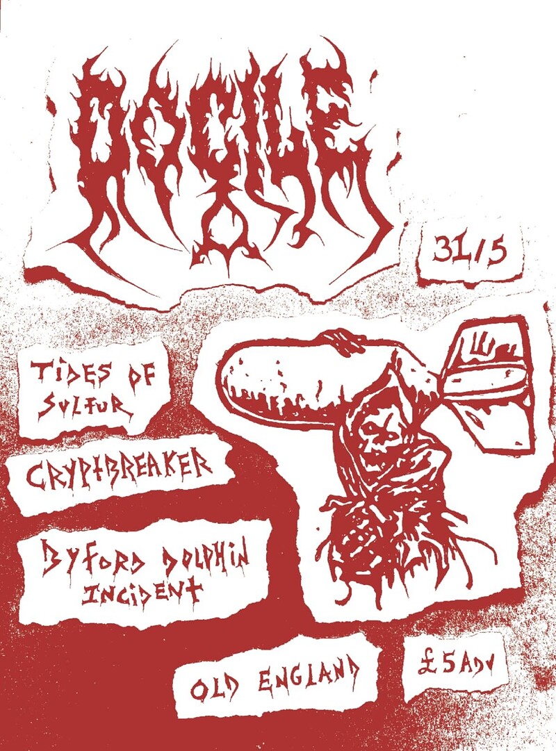 DOCILE w/ TIDES OF SULFUR, CRYPTBREAKER & BYFORD DOLPHIN INCIDENT at The Old England Pub