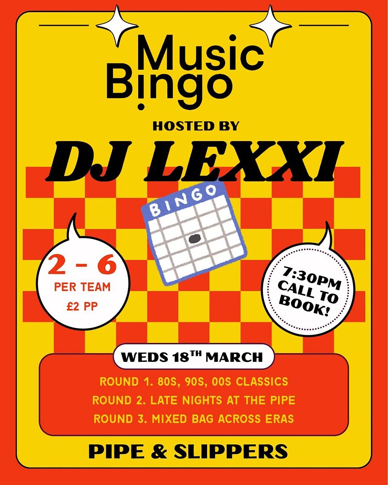 Lexxi's Music Bingo at The Pipe & Slippers