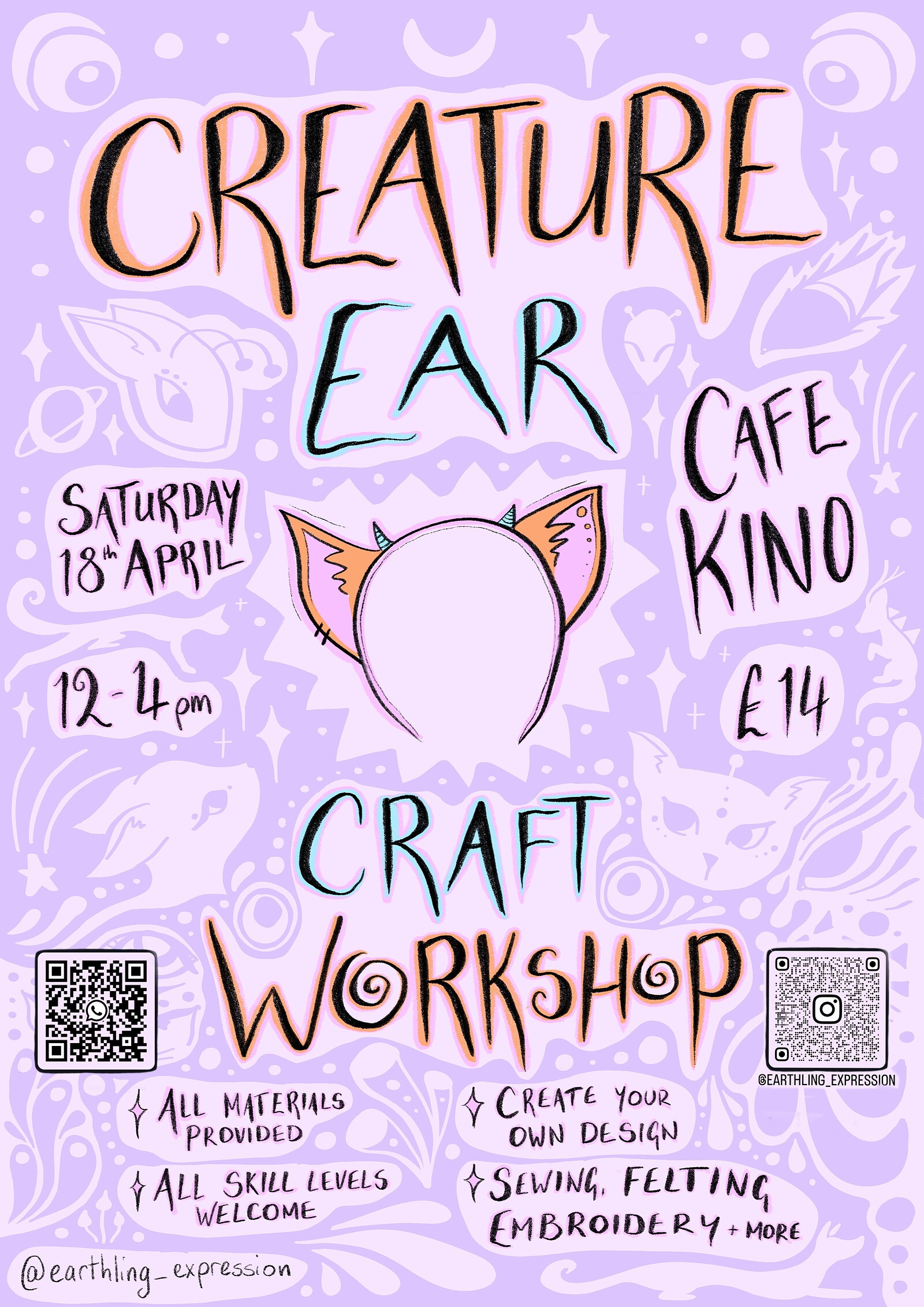 Creature Ear Craft Workshop at Cafe Kino