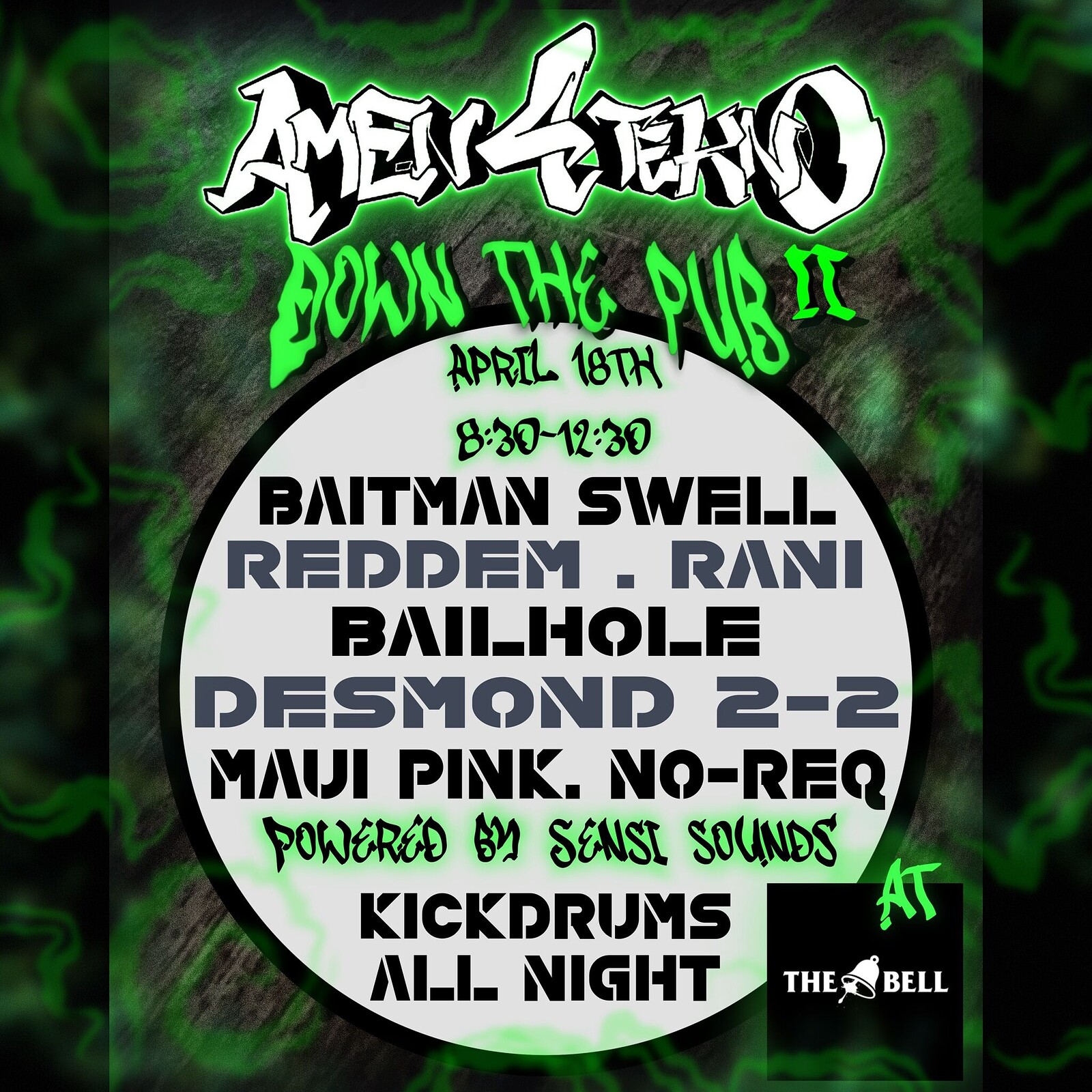 Amen4tekno Down The Pub II at The Bell