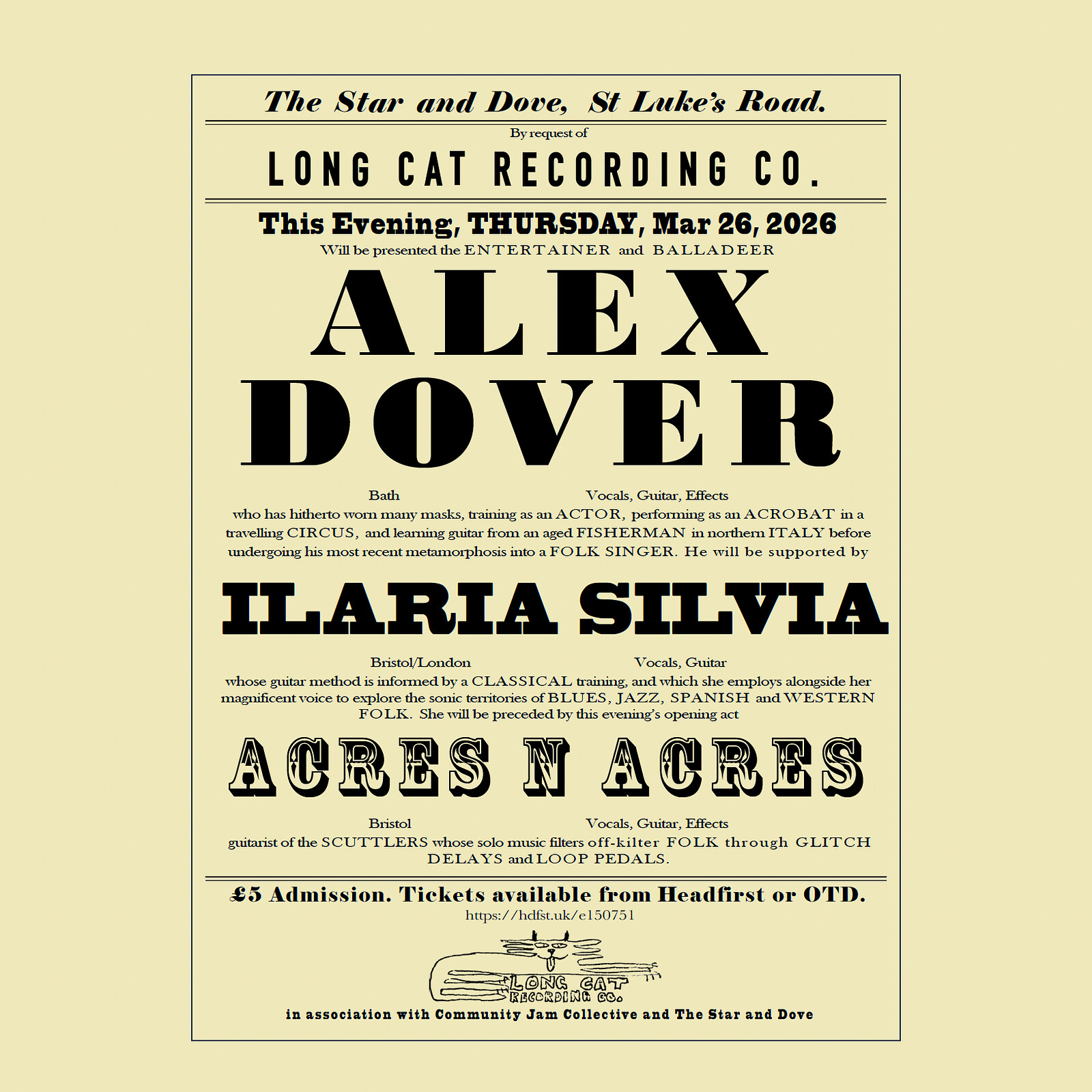 Long Cat Presents at Star and Dove