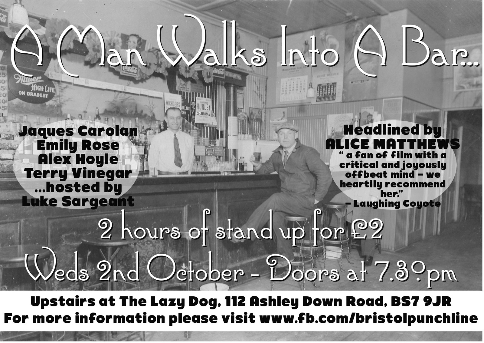A Man Walks Into A Bar.. at The Lazy Dog