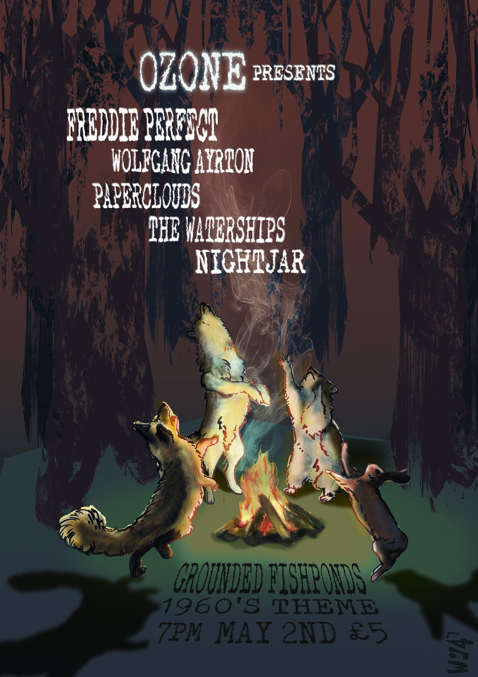 Acoustic 1960s night at the fishponds grounded at Fishponds Grounded