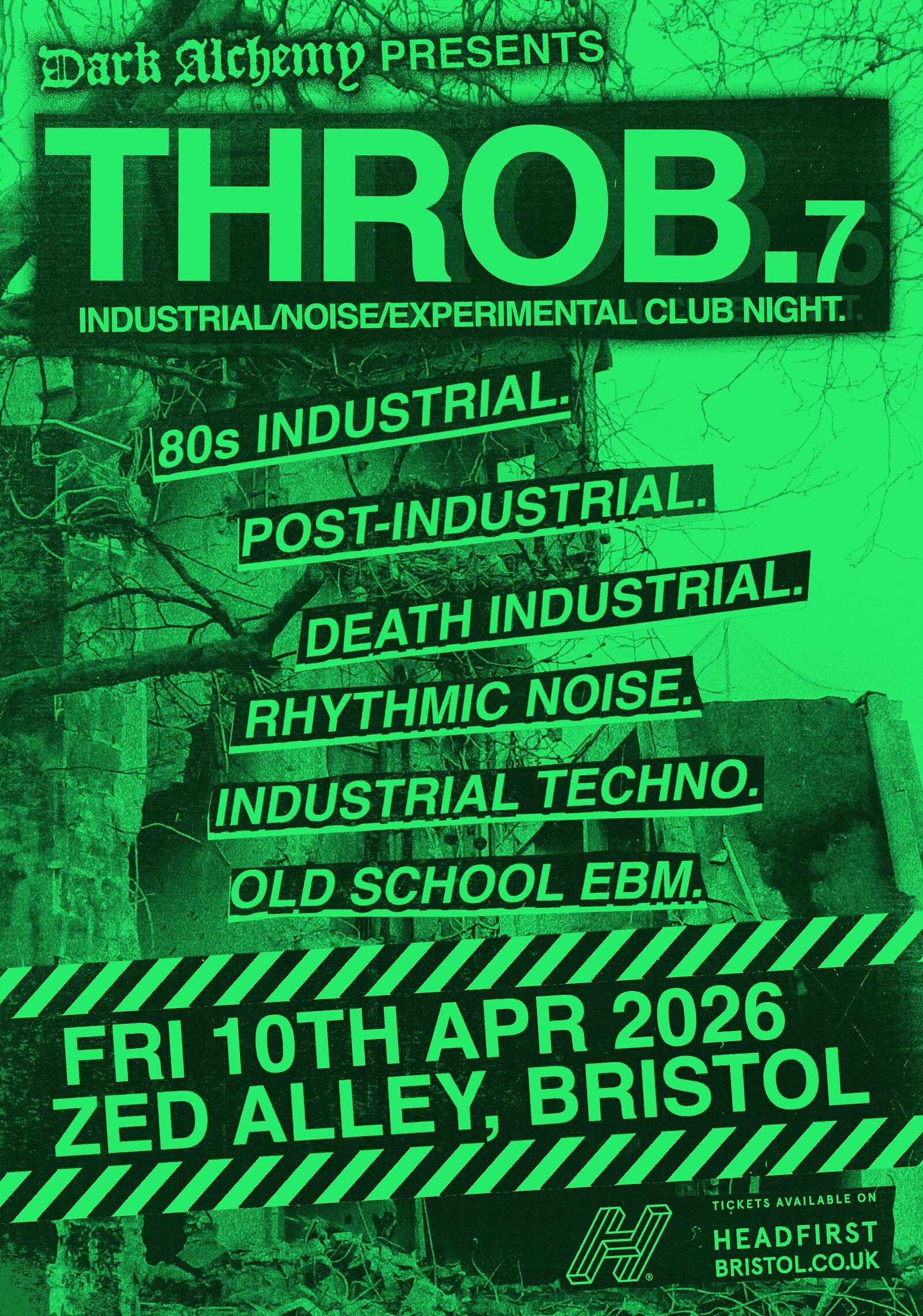 Dark Alchemy Presents: THROB. Industrial Night 7 at Zed Alley