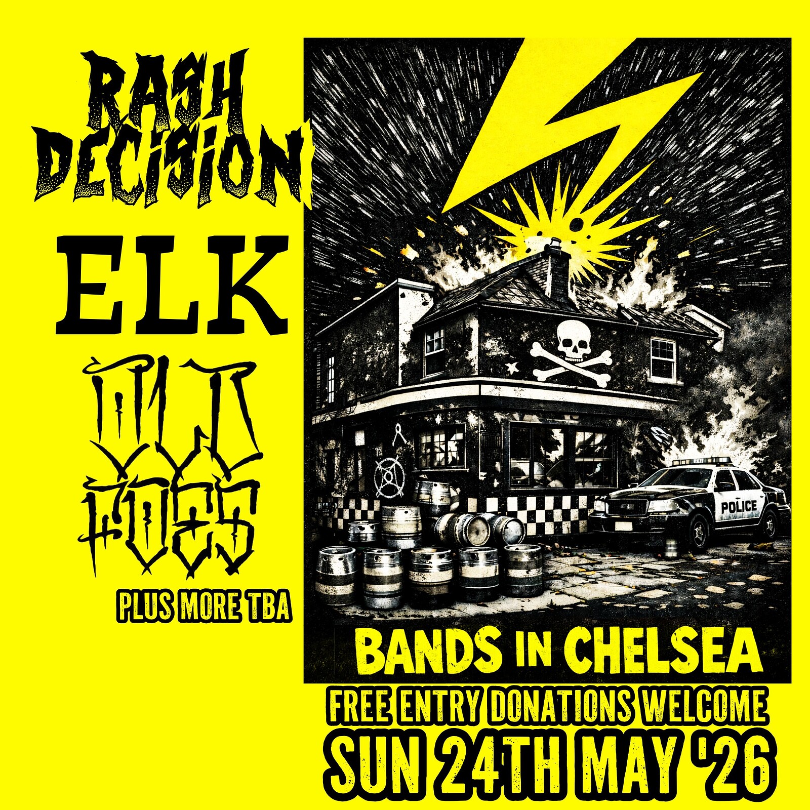 Rash Decision // ELK // Old Foes + More TBA at The Chelsea Inn