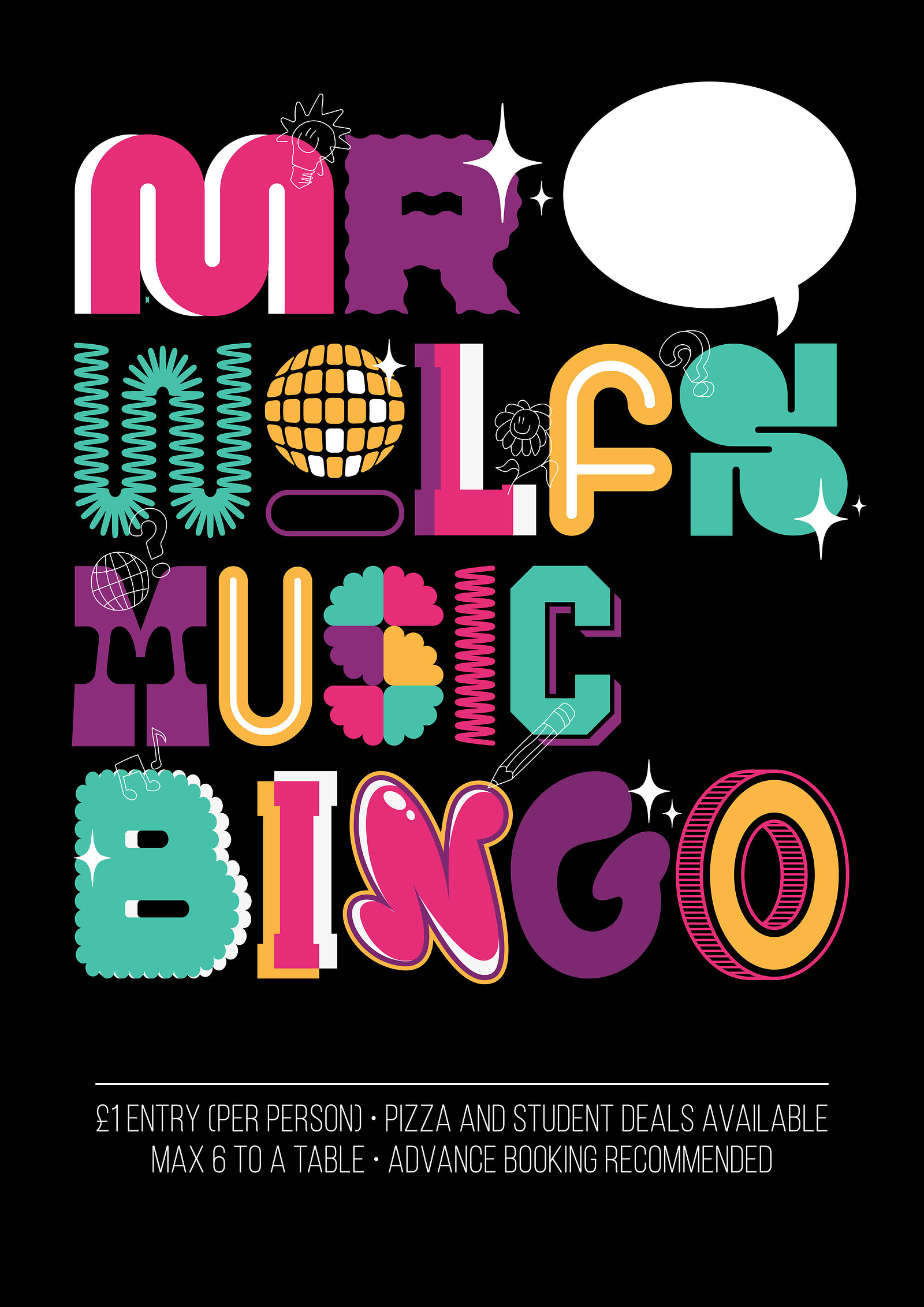Musical Bingo at Mr Wolfs