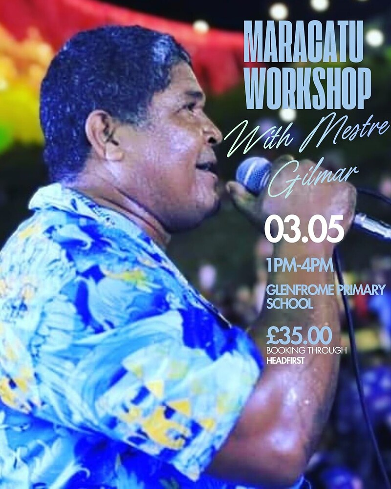 Maracatu workshop with Mestre Gilmar at Glenfrome Primary School