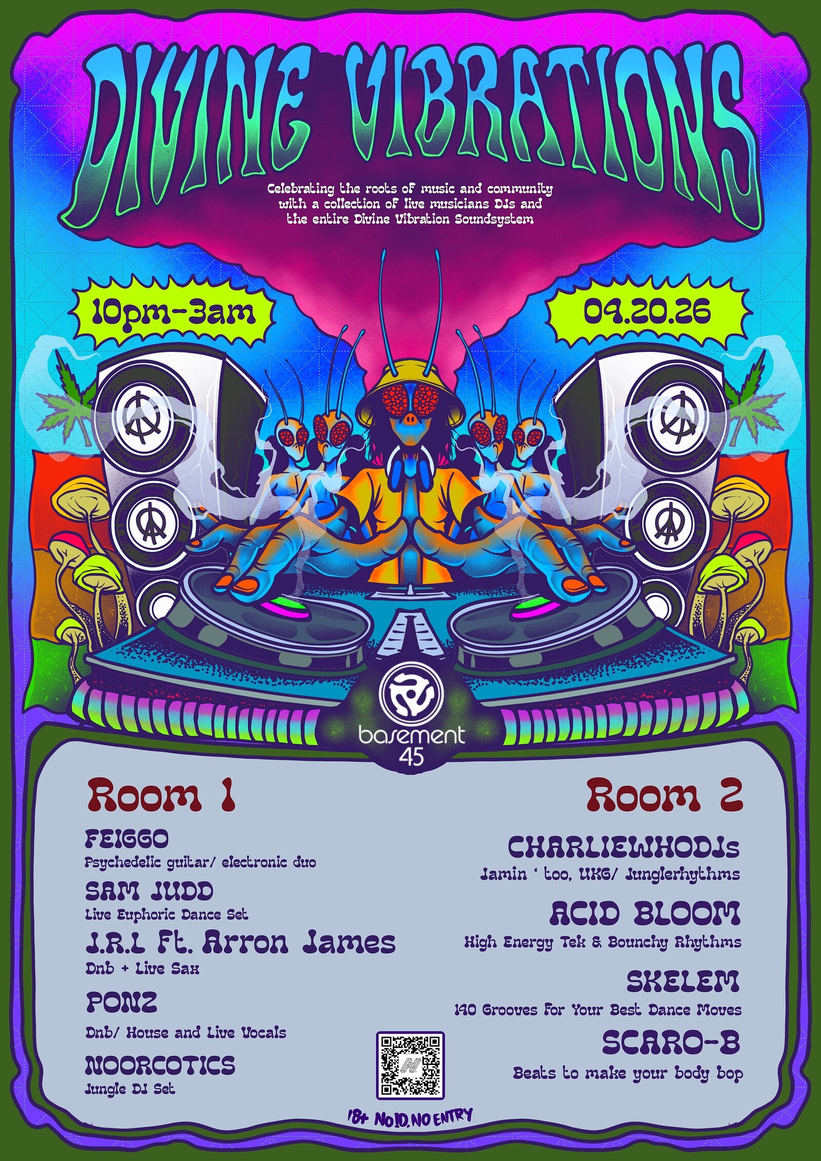 Divine Vibrations 420 at Basement 45