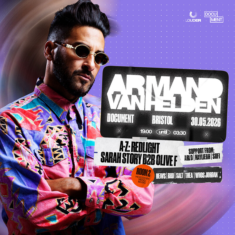 Document Presents: Armand Van Helden, Redlight, Sarah Story ++ at DOCUMENT