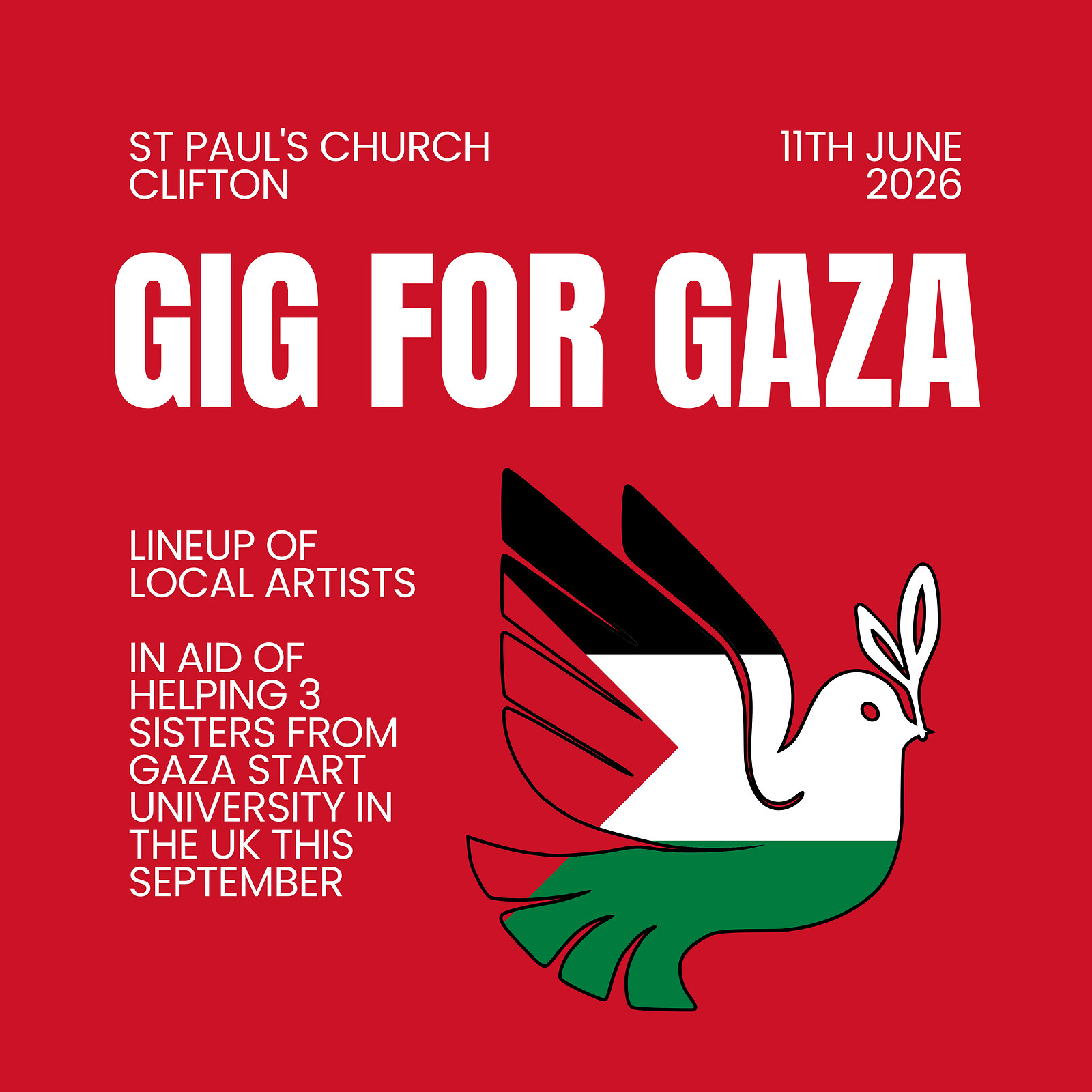 GIG FOR GAZA at St Paul's, Clifton