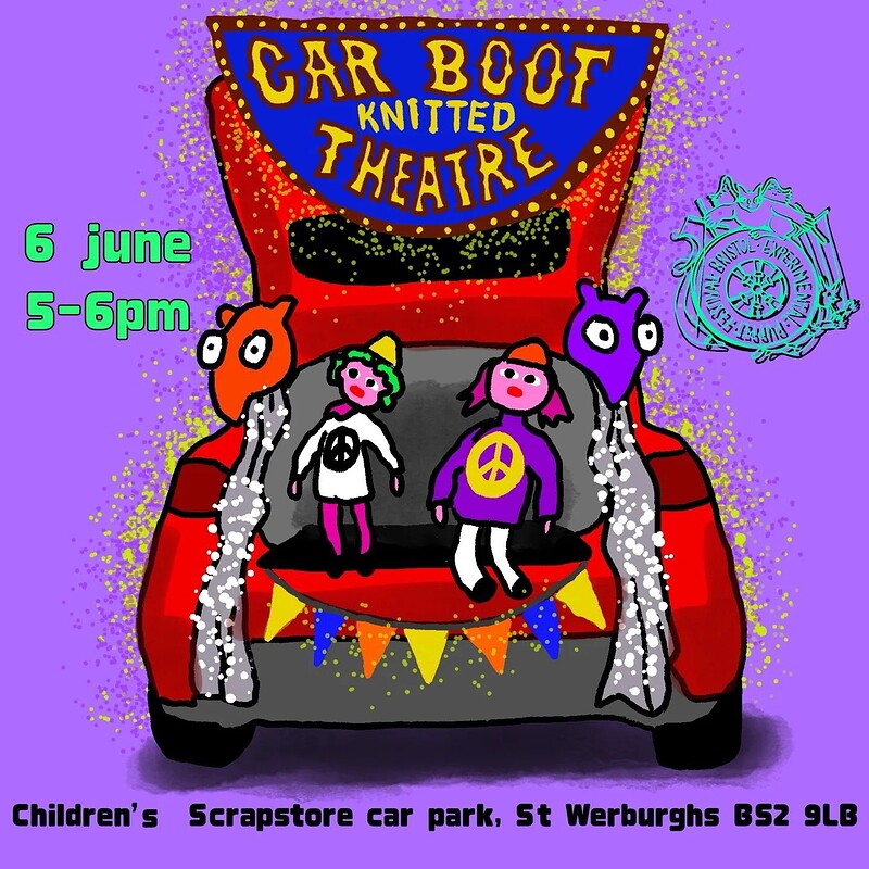 Car Boot Knitted Theatre: Woolly Minds Under Woolly Hats at Children's Scrapstore, St Werburghs BS2 9LB